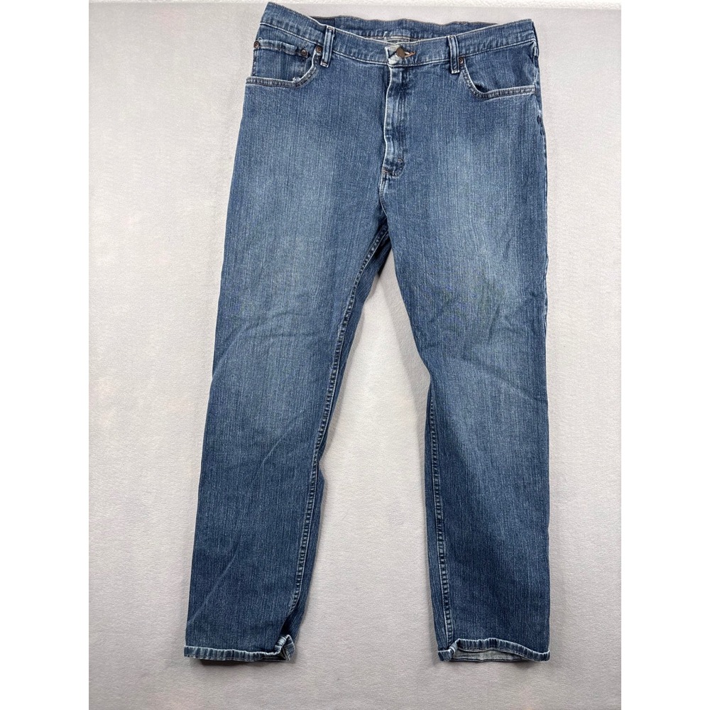 Wrangler Mens Regular Fit Straight Leg Jeans Blue Denim 36x32 9WRGADT Stretch